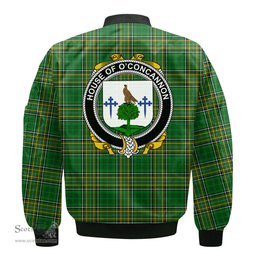 Irish House of O CONCANNON Coat of Arms Family Crest Ireland Bomber Jacket Irish National Tartan Irish County Jacket
