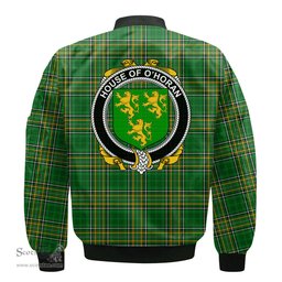 Irish House of O HORAN Coat of Arms Family Crest Ireland Bomber Jacket Irish National Tartan Irish County Jacket