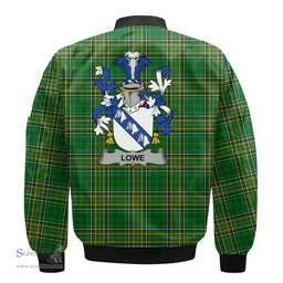 Irish Lowe Coat of Arms Family Crest Ireland Bomber Jacket Irish National Tartan Irish County Jacket