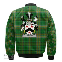Irish Lehane or O Lehane Coat of Arms Family Crest Ireland Bomber Jacket Irish National Tartan Irish County Jacket