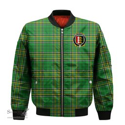 Irish House of O GRADY Coat of Arms Family Crest Ireland Bomber Jacket Irish National Tartan Irish County Jacket