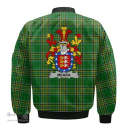 Irish Meara or O Mara Coat of Arms Family Crest Ireland Bomber Jacket Irish National Tartan Irish County Jacket