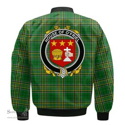Irish House of O FRIEL Coat of Arms Family Crest Ireland Bomber Jacket Irish National Tartan Irish County Jacket