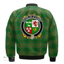 Irish House of O CONRY Coat of Arms Family Crest Ireland Bomber Jacket Irish National Tartan Irish County Jacket