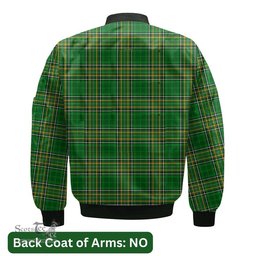 Irish Keenan or O Kinahan Coat of Arms Family Crest Ireland Bomber Jacket Irish National Tartan Irish County Jacket