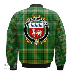 Irish House of O HALLORAN Coat of Arms Family Crest Ireland Bomber Jacket Irish National Tartan Irish County Jacket