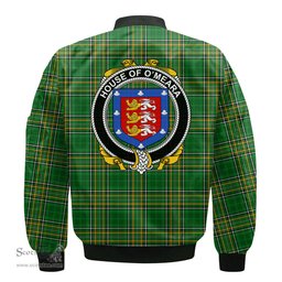 Irish House of O MEARA Coat of Arms Family Crest Ireland Bomber Jacket Irish National Tartan Irish County Jacket