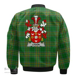 Irish Lydon or Leyden Coat of Arms Family Crest Ireland Bomber Jacket Irish National Tartan Irish County Jacket