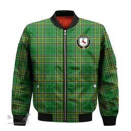 Irish House of O CULLINAN Coat of Arms Family Crest Ireland Bomber Jacket Irish National Tartan Irish County Jacket