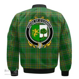 Irish House of O CONNOR Sligo Coat of Arms Family Crest Ireland Bomber Jacket Irish National Tartan Irish County Jacket