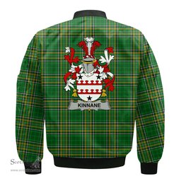 Irish Kinnane or O Kinane Coat of Arms Family Crest Ireland Bomber Jacket Irish National Tartan Irish County Jacket