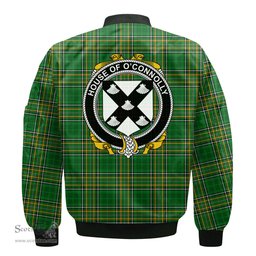 Irish House of O CONNOLLY Coat of Arms Family Crest Ireland Bomber Jacket Irish National Tartan Irish County Jacket