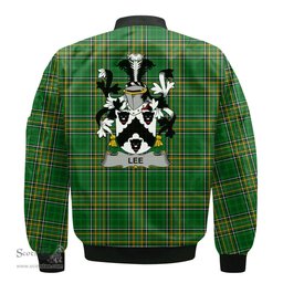 Irish Lee or O Lee Coat of Arms Family Crest Ireland Bomber Jacket Irish National Tartan Irish County Jacket