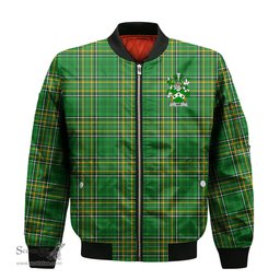 Irish Ker Coat of Arms Family Crest Ireland Bomber Jacket Irish National Tartan Irish County Jacket