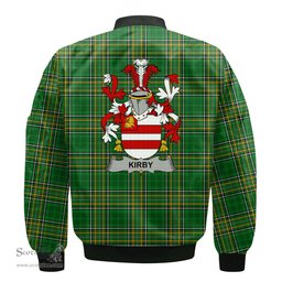 Irish Kirby or O Kirby Coat of Arms Family Crest Ireland Bomber Jacket Irish National Tartan Irish County Jacket