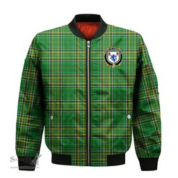 Irish House of O BRENNAN Connacht Coat of Arms Family Crest Ireland Bomber Jacket Irish National Tartan Irish County Jacket