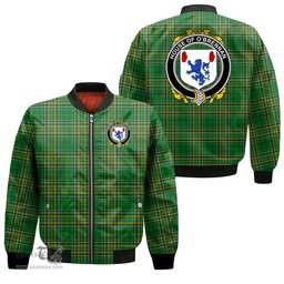 Irish House of O BRENNAN Connacht Coat of Arms Family Crest Ireland Bomber Jacket Irish National Tartan Irish County Jacket