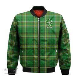 Irish Lloyd Coat of Arms Family Crest Ireland Bomber Jacket Irish National Tartan Irish County Jacket
