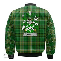 Irish Lloyd Coat of Arms Family Crest Ireland Bomber Jacket Irish National Tartan Irish County Jacket