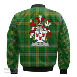 Irish Lally or O Mullally Coat of Arms Family Crest Ireland Bomber Jacket Irish National Tartan Irish County Jacket