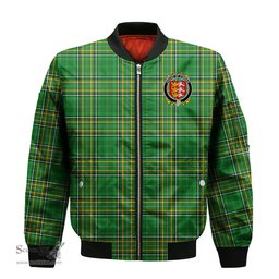 Irish House of O BRIEN Coat of Arms Family Crest Ireland Bomber Jacket Irish National Tartan Irish County Jacket