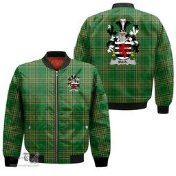 Irish Maul or Maule Coat of Arms Family Crest Ireland Bomber Jacket Irish National Tartan Irish County Jacket
