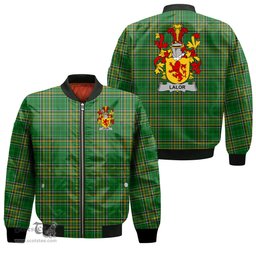 Irish Lalor or O Lawlor Coat of Arms Family Crest Ireland Bomber Jacket Irish National Tartan Irish County Jacket