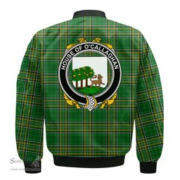 Irish House of O CALLAGHAN Coat of Arms Family Crest Ireland Bomber Jacket Irish National Tartan Irish County Jacket