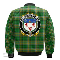 Irish House of O KEARNEY Coat of Arms Family Crest Ireland Bomber Jacket Irish National Tartan Irish County Jacket