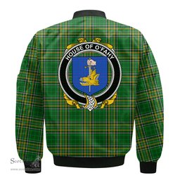 Irish House of O FAHY Coat of Arms Family Crest Ireland Bomber Jacket Irish National Tartan Irish County Jacket
