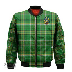 Irish Lany or Laney Coat of Arms Family Crest Ireland Bomber Jacket Irish National Tartan Irish County Jacket