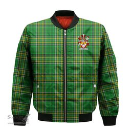 Irish Orr Coat of Arms Family Crest Ireland Bomber Jacket Irish National Tartan Irish County Jacket