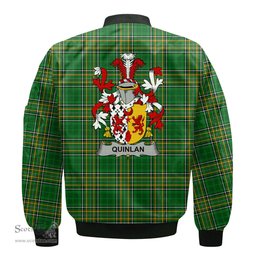Irish Quinlan or O Quinlevan Coat of Arms Family Crest Ireland Bomber Jacket Irish National Tartan Irish County Jacket