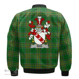 Irish Ring or O Ring Coat of Arms Family Crest Ireland Bomber Jacket Irish National Tartan Irish County Jacket