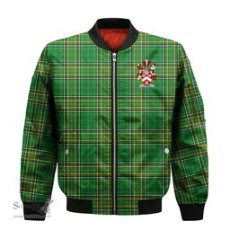 Irish Tipper Coat of Arms Family Crest Ireland Bomber Jacket Irish National Tartan Irish County Jacket