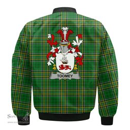 Irish Toomey or O Twomey Coat of Arms Family Crest Ireland Bomber Jacket Irish National Tartan Irish County Jacket