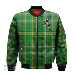 Irish Penne or Penn Coat of Arms Family Crest Ireland Bomber Jacket Irish National Tartan Irish County Jacket