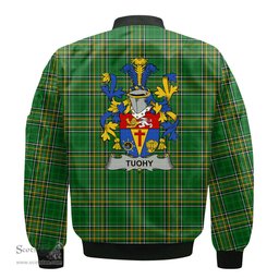 Irish Tuohy or O Toohey Coat of Arms Family Crest Ireland Bomber Jacket Irish National Tartan Irish County Jacket
