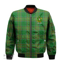 Irish Rowan Coat of Arms Family Crest Ireland Bomber Jacket Irish National Tartan Irish County Jacket