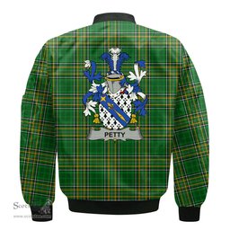 Irish Petty Coat of Arms Family Crest Ireland Bomber Jacket Irish National Tartan Irish County Jacket