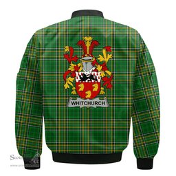 Irish Whitchurch Coat of Arms Family Crest Ireland Bomber Jacket Irish National Tartan Irish County Jacket