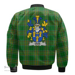 Irish Vane Coat of Arms Family Crest Ireland Bomber Jacket Irish National Tartan Irish County Jacket