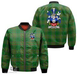 Irish Rafter Coat of Arms Family Crest Ireland Bomber Jacket Irish National Tartan Irish County Jacket