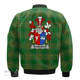 Irish Wybrants Coat of Arms Family Crest Ireland Bomber Jacket Irish National Tartan Irish County Jacket
