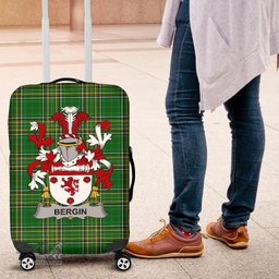 Irish Bergin or O'Bergin Coat of Arms Family Crest Ireland Luggage Cover Irish National Tartan Irish County Luggage Cover