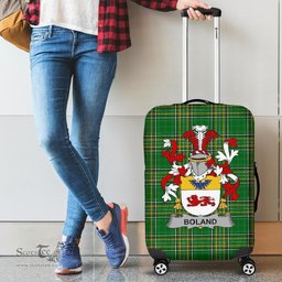 Irish Boland or O'Boland Coat of Arms Family Crest Ireland Luggage Cover Irish National Tartan Irish County Luggage Cover