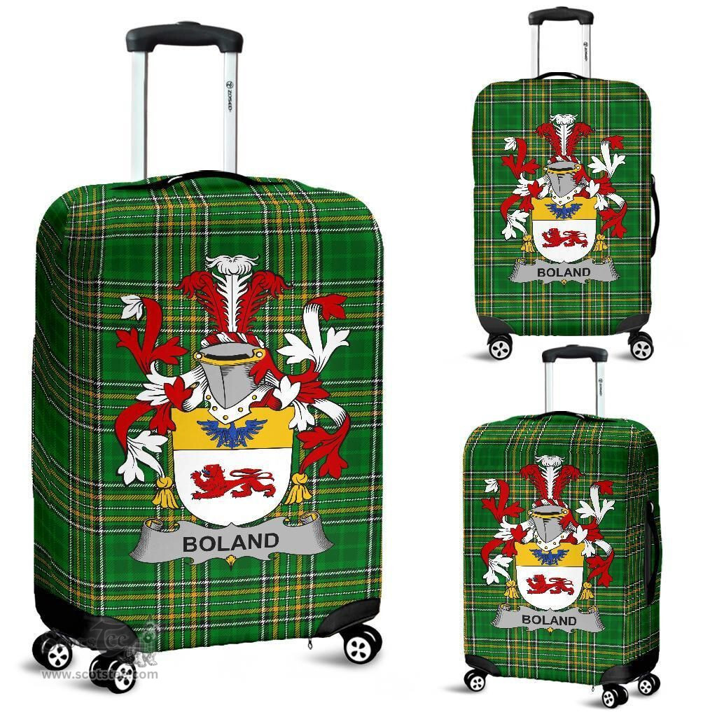 Irish Boland or O'Boland Coat of Arms Family Crest Ireland Luggage Cover Irish National Tartan Irish County Luggage Cover