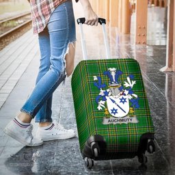 Irish Auchmuty Coat of Arms Family Crest Ireland Luggage Cover Irish National Tartan Irish County Luggage Cover