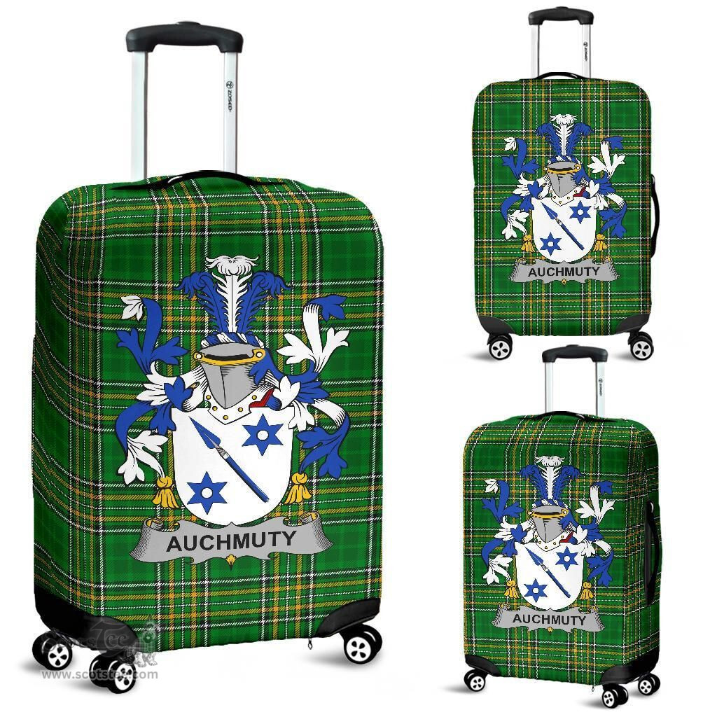 Irish Auchmuty Coat of Arms Family Crest Ireland Luggage Cover Irish National Tartan Irish County Luggage Cover