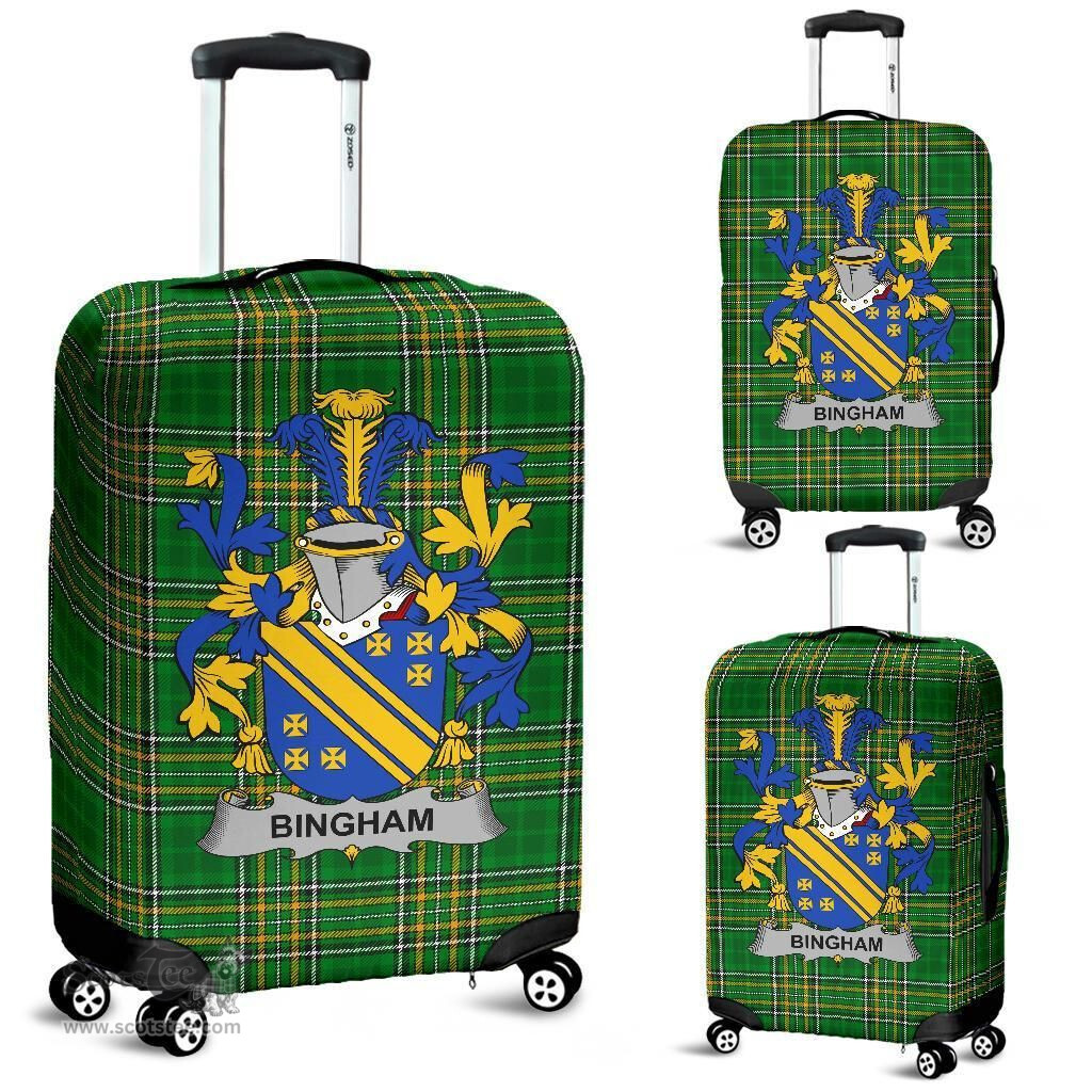 Irish Bingham Coat of Arms Family Crest Ireland Luggage Cover Irish National Tartan Irish County Luggage Cover